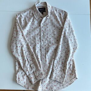 Bonobos Men's Casual Shirt with Red Pattern